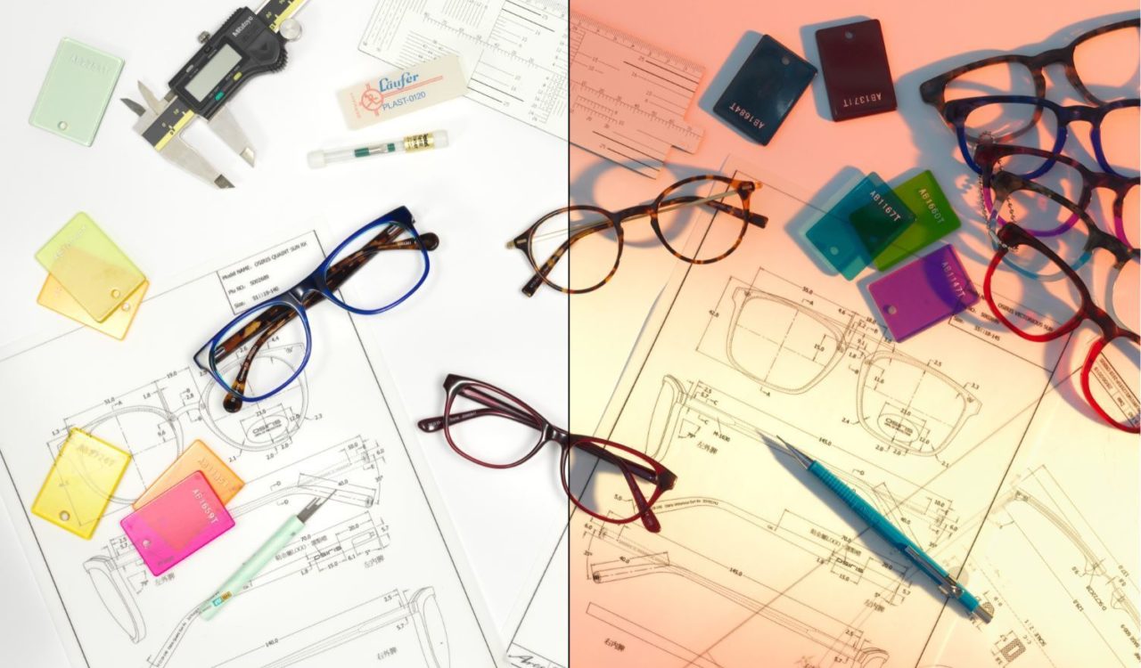 Glasses before and after